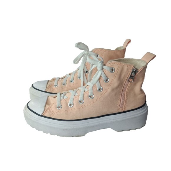 Converse Chuck Taylor All Star Lift Platform High Shoes Size 6.5 Peach Beam - Picture 2 of 10